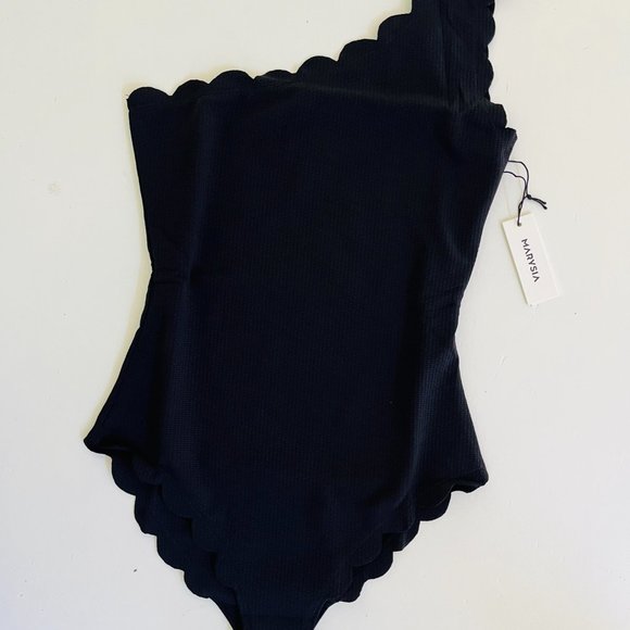 Black XS Marysia Santa Barbara Maillot One Shoulder - Picture 2 of 2